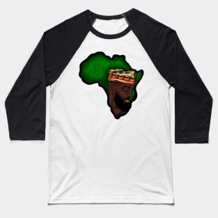 Africa Map African Man Melanin Excellence. Baseball T-Shirt